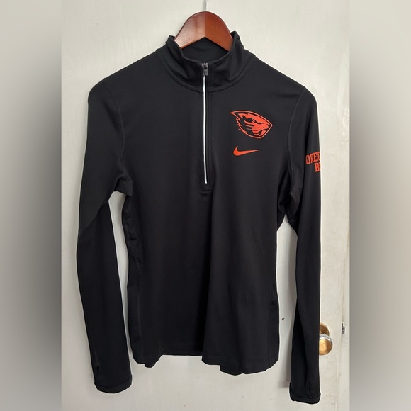 Oregon State University Nike Running Dri-fit 1/4 zip Pullover womens M golf - Picture 1 of 12